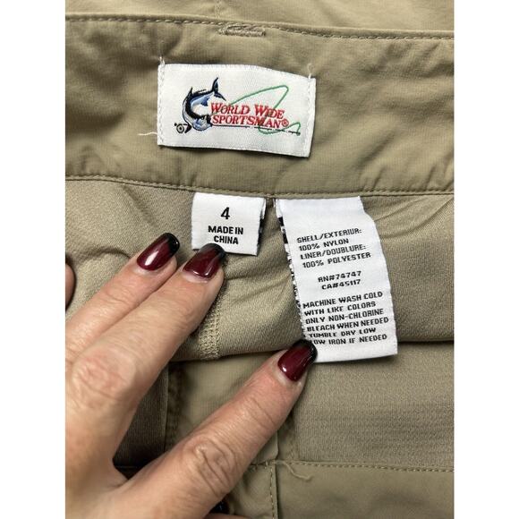 World Wide Sportsman Skirt 4 Tan Beige Ripstop Nylon Mini Gorpcore Nature Hiking - Picture 6 of 7